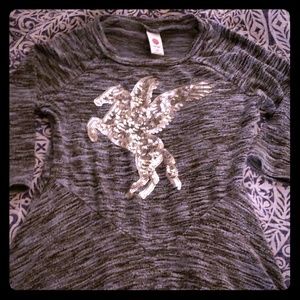 Gorgeous LIKE New pegasus sequined tunic EUC